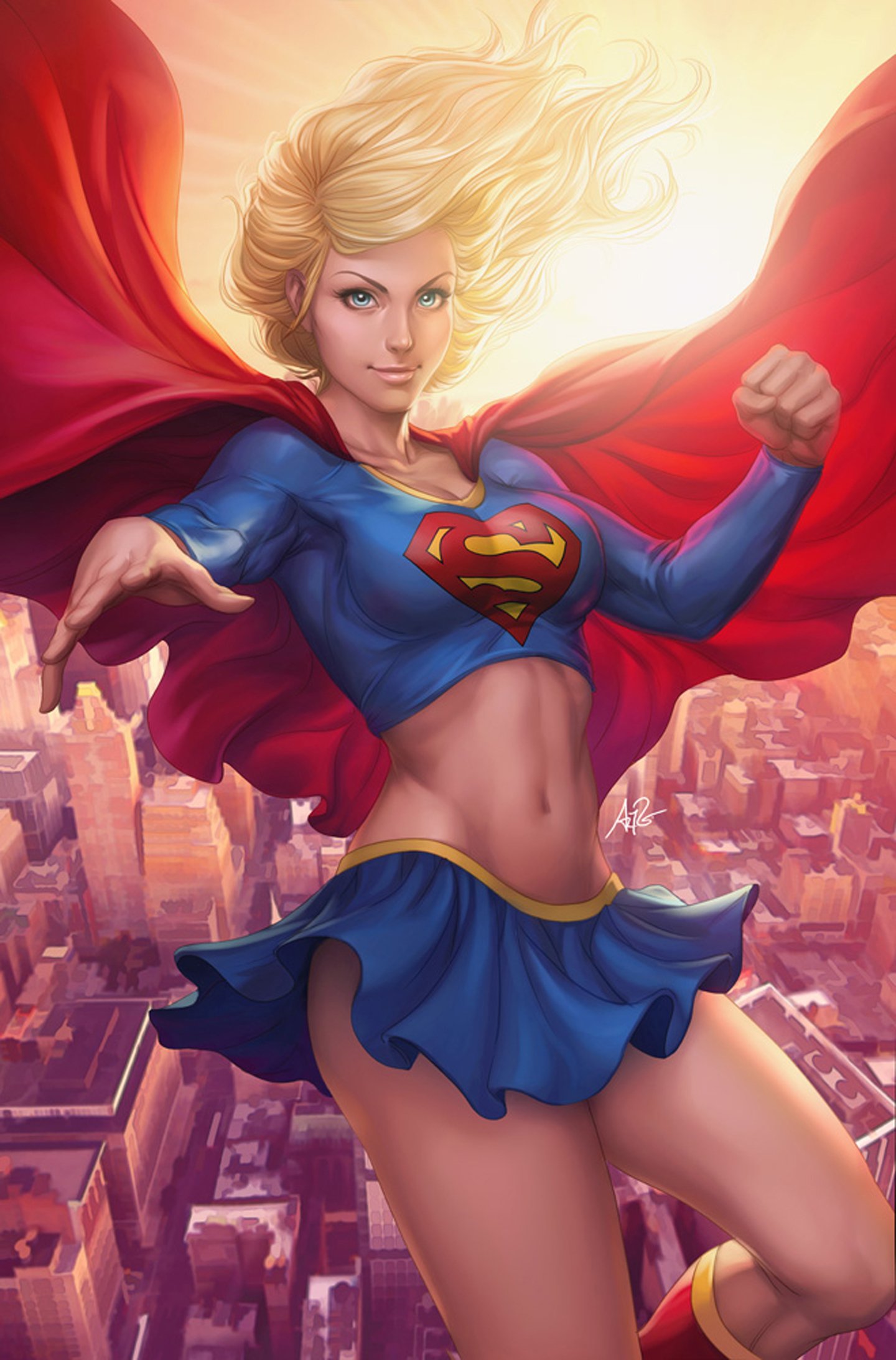 1440x2185 px, city, comics, fantasy, girl, hair, hero, long, sunshine, Supergirl