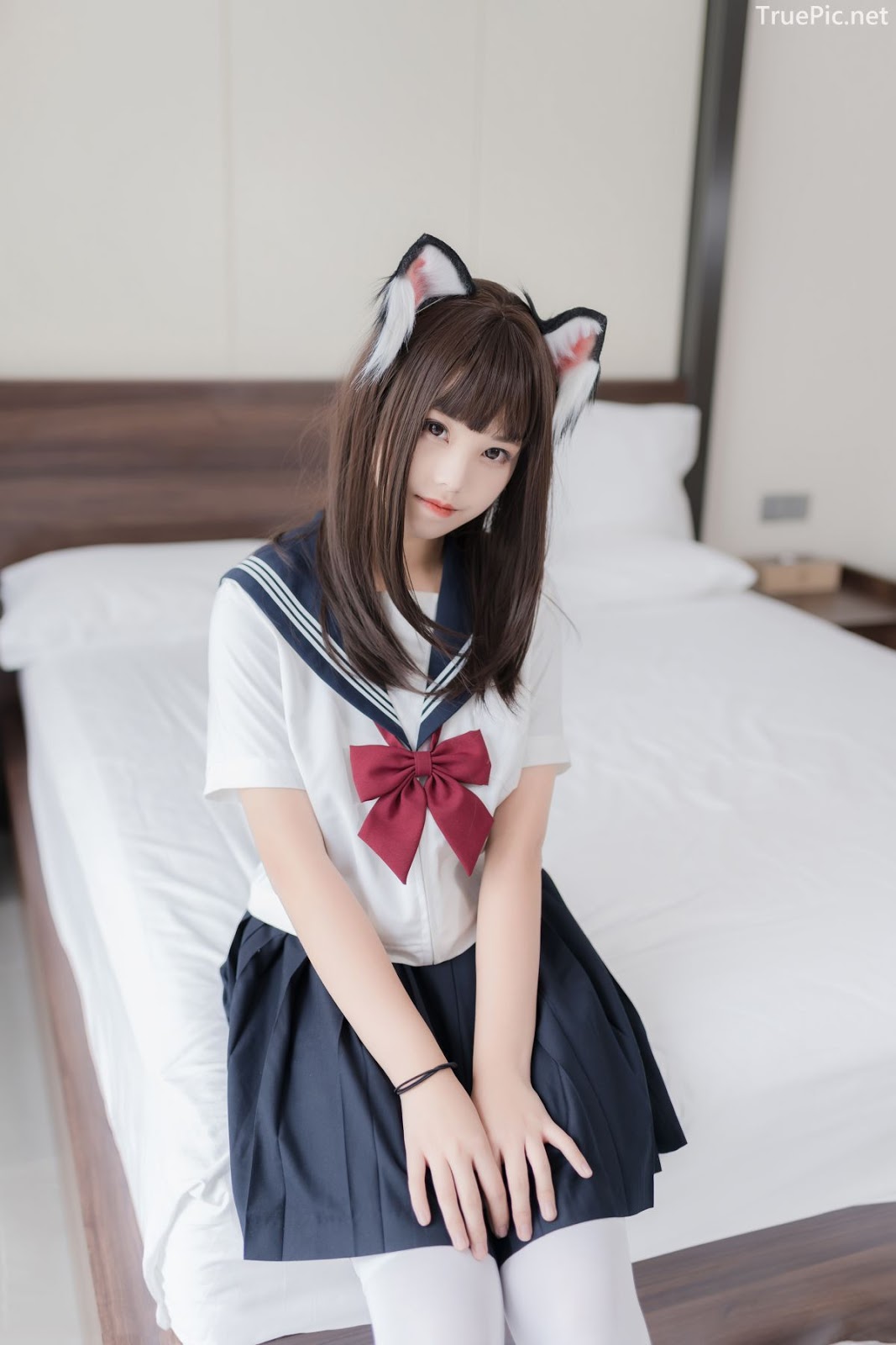 [MTCos] 喵糖映画 Vol.002 - Chinese model - Cosplay Japanese School Girl Student with Cat Hairband