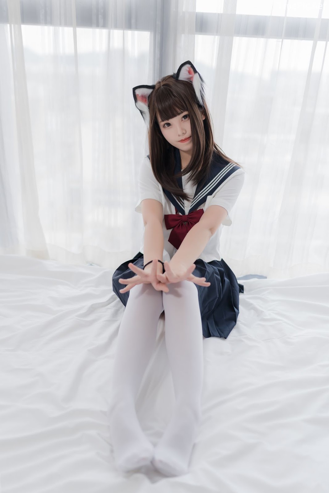 [MTCos] 喵糖映画 Vol.002 - Chinese model - Cosplay Japanese School Girl Student with Cat Hairband