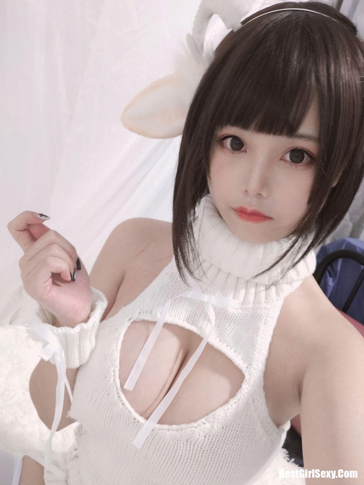 Coser@蜜汁猫裘 Vol.043 白丝毛衣 2