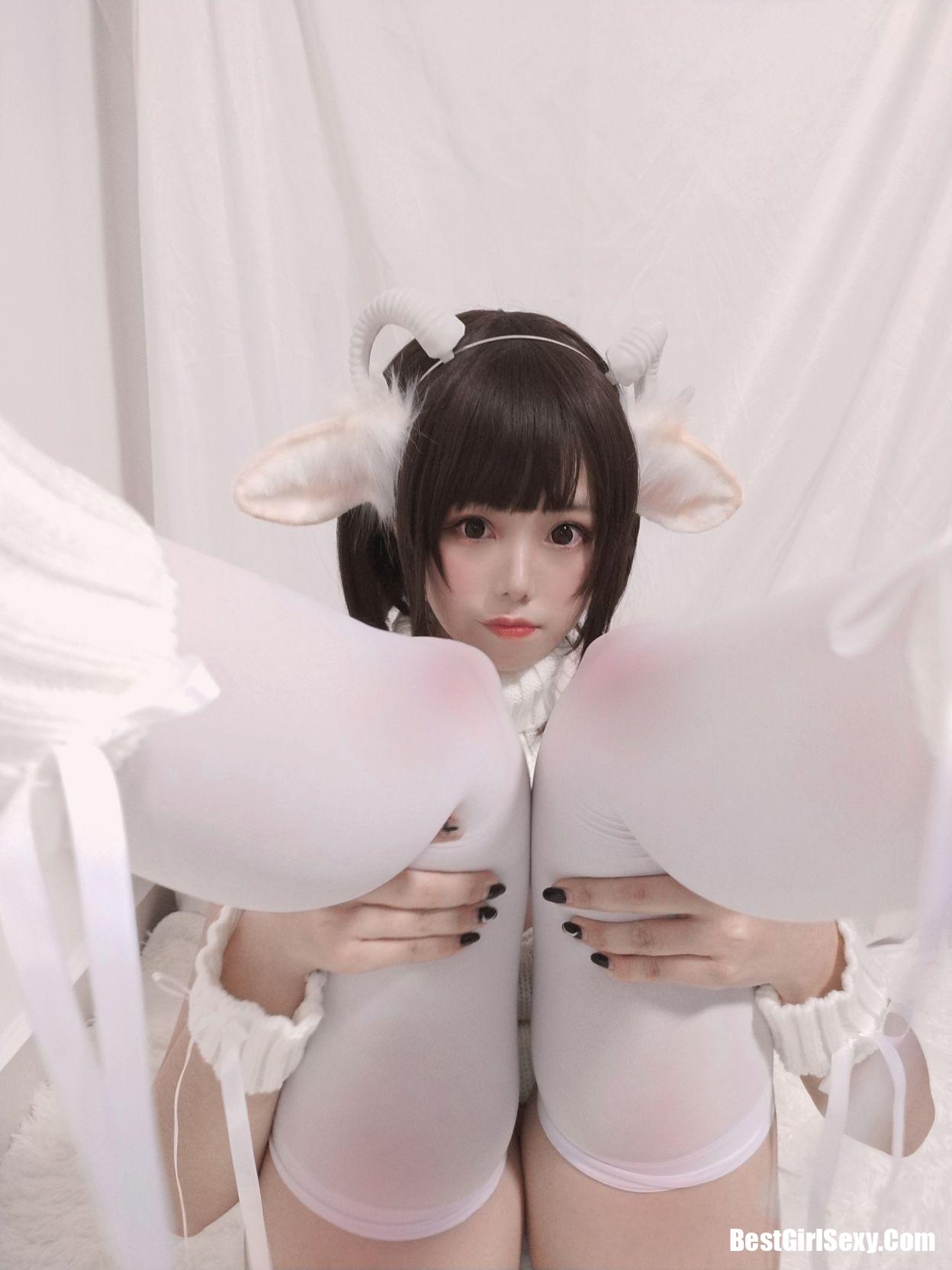 Coser@蜜汁猫裘 Vol.043 白丝毛衣 20