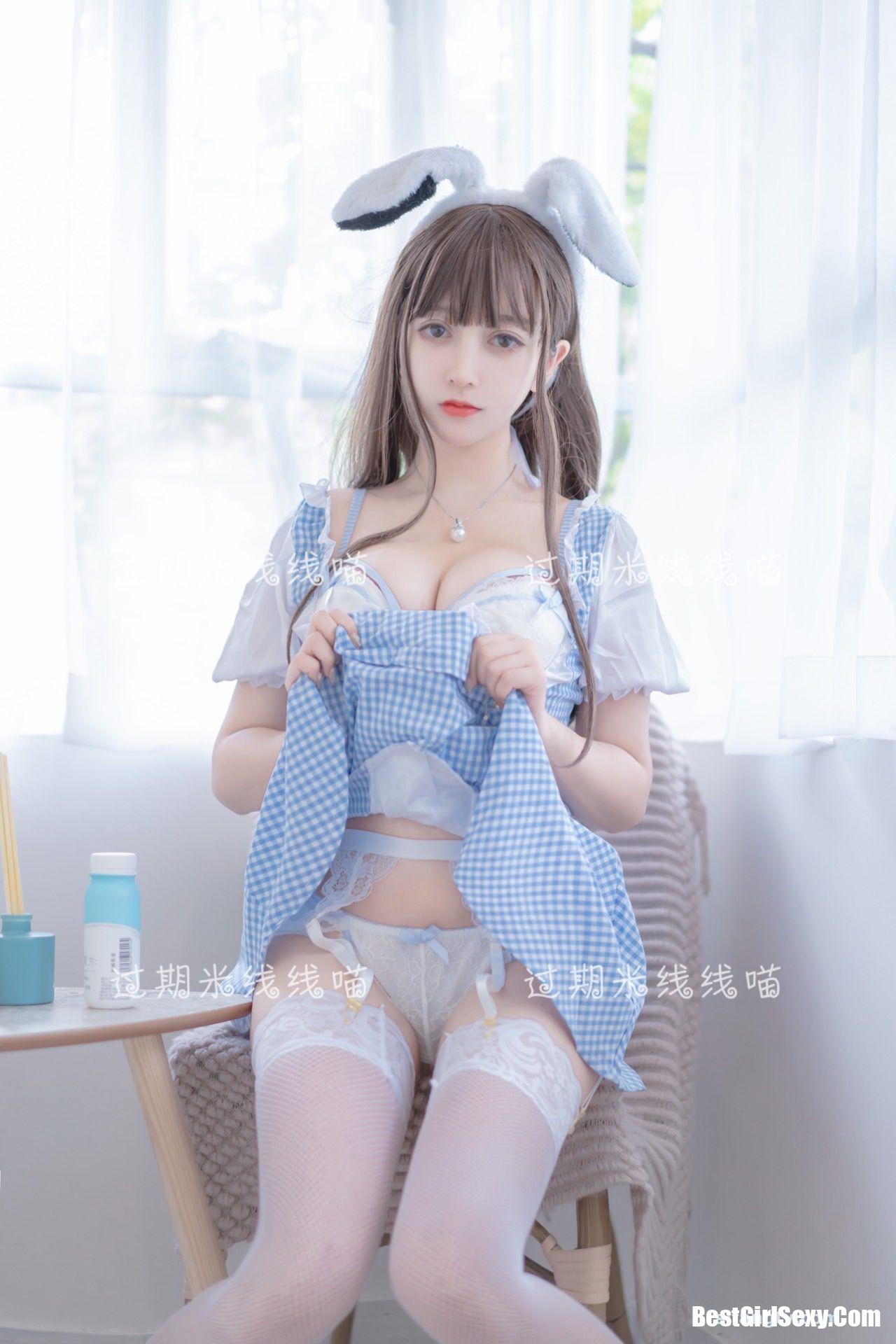 Coser@过期米线线喵 女仆蓝白 3