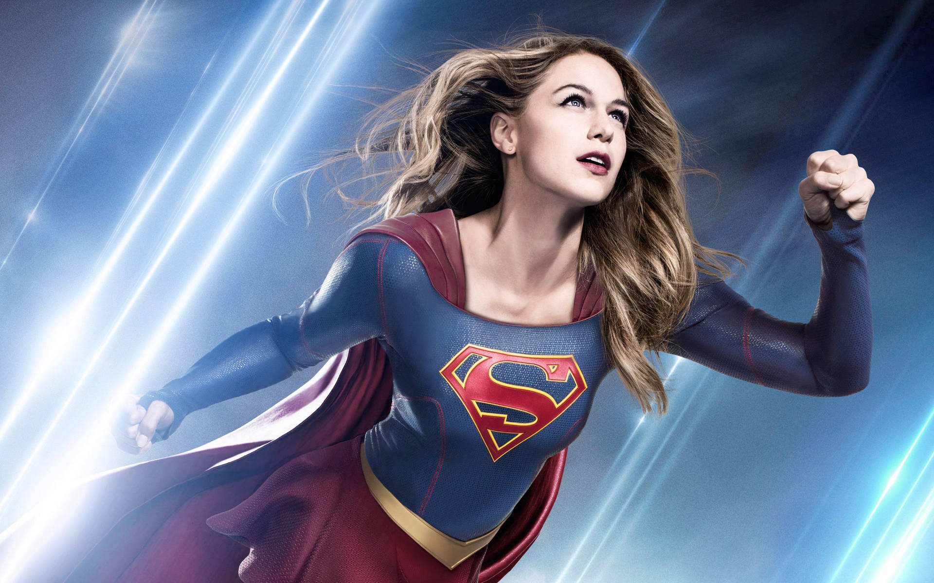 Flying Superwoman Wallpaper