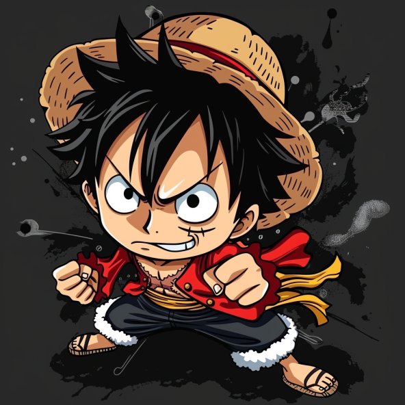 Luffy chibi ngầu 1