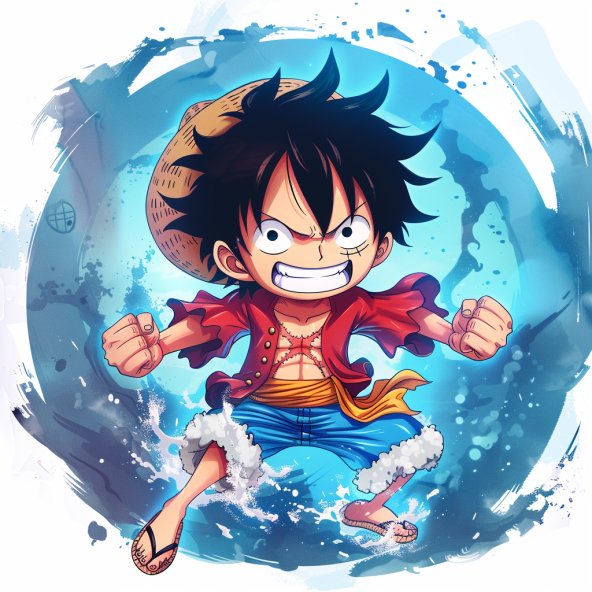 Luffy chibi ngầu 3