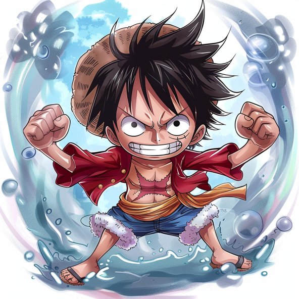 Luffy chibi ngầu 6