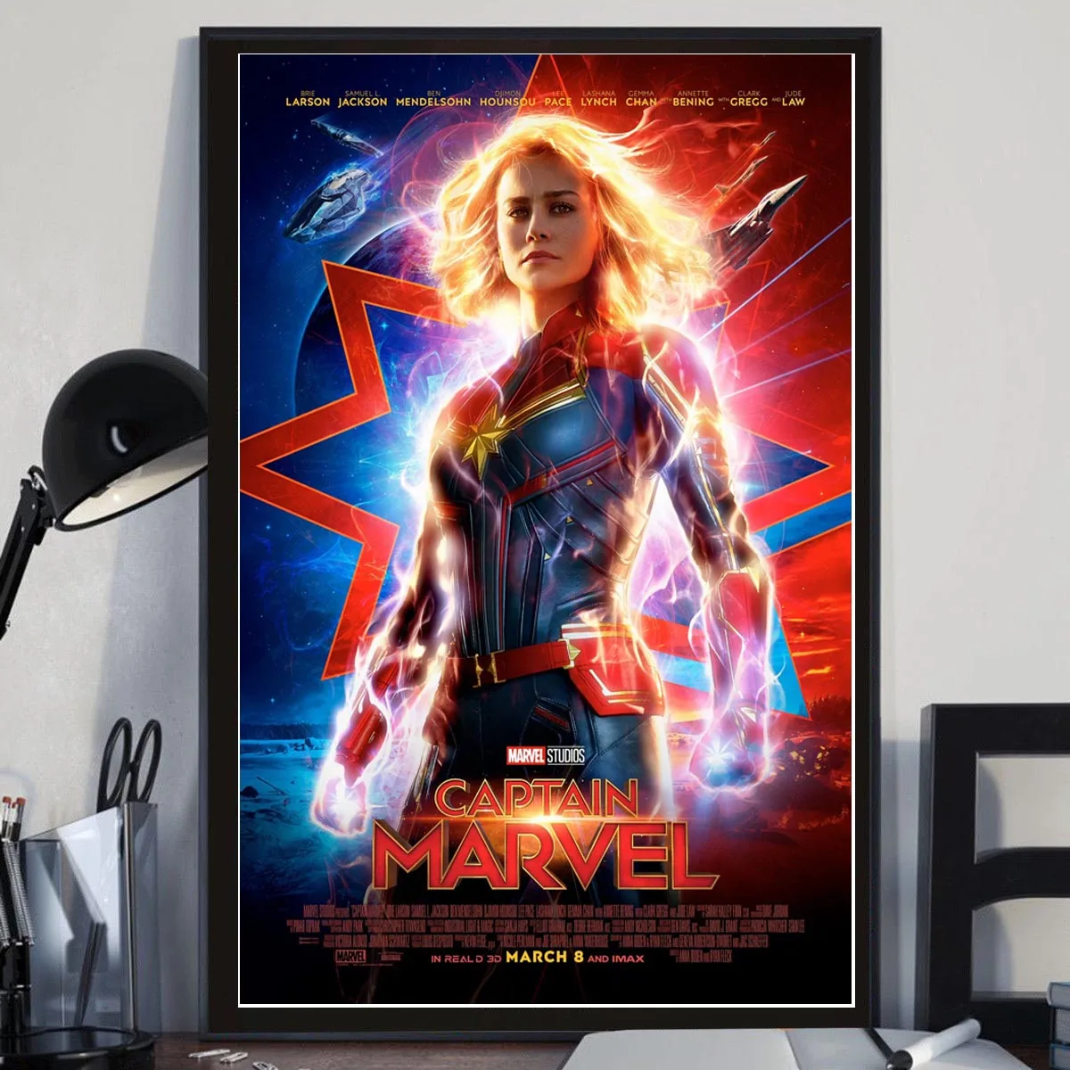 Captain Marvel 2019 Movie Brie Larson Marvel Art Silk Poster 12x18 24x36