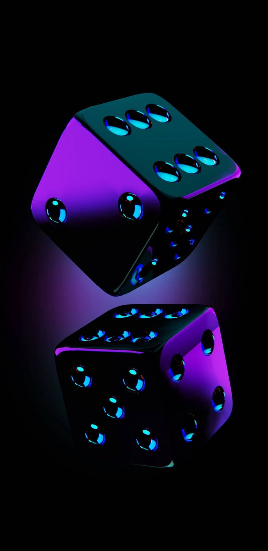 Download Violet Dice 2k Amoled Wallpaper | Wallpapers.com